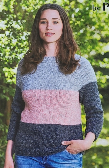 Raglansweater med striber - Alice by Permin